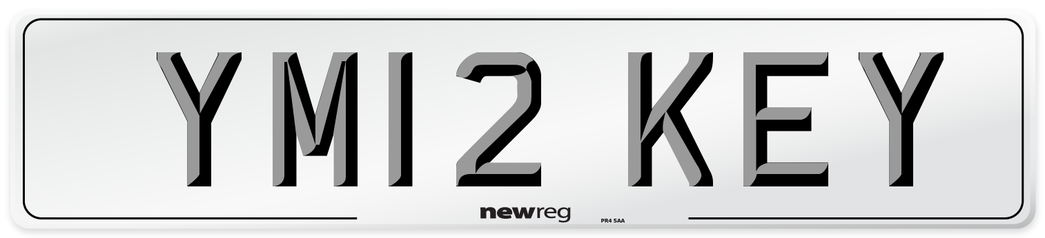 YM12 KEY Number Plate from New Reg